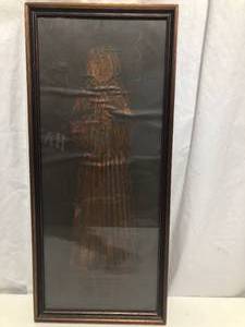 lot 68 image: Monk Brass Rubbing - Black and Copper Colored