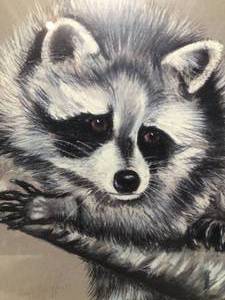 lot 52 image: Raccoon on Tree Limb by H. Pfeiffer