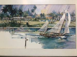 lot 87 image: Sailboat Watercolor