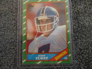 lot 6 image: 6. 1986 Topps John Elway Card...