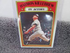 lot 57 image: 57. 1972 Topps Harmon Killebrew Car...