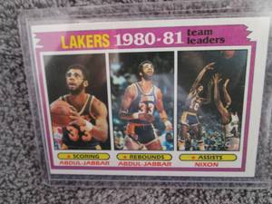lot 83 image: 83. 1981 Topps Kareem Abdul JabbarT...