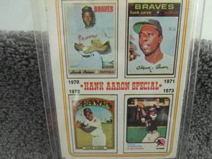 lot 109 image: 109. 1974 Topps Hank Aaron Card...