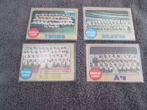 lot 125 image: 125. 4 1968 Topps Team Cards...