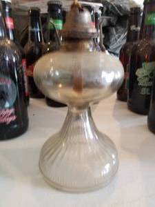 Vintage Glass Oil Table Lamp