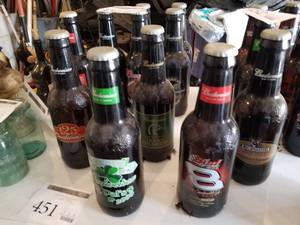 Lot of (6) Vintage 15 Budweiser Collectible Beer Bottles