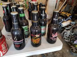 Lot of (5) Vintage 15 Budweiser Collectible Beer Bottles