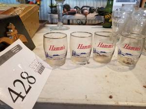 Lot of (4) Vintage Hamms Tumblers