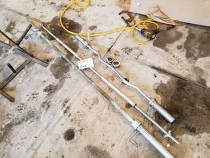 Lot of (3) Weight Lifting Bars  - Bench Press Bars (x2), Curl Bar (x1)