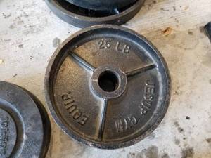 Lot of (2) Jesup Gym Equip 25-lb. Barbell Weights