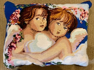 lot 60 image: Two Handcrafted Needlepoint Pillows