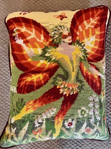 lot 99 image: Two Handcrafted Needlepoint Pillows
