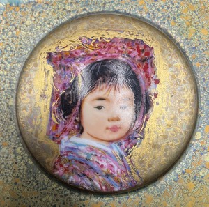lot 98 image: Kiyo by Edna Hibel Decorative Tile