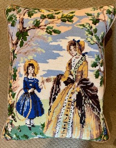 lot 65 image: Two Neat Handcrafted Needlepoint Pillows