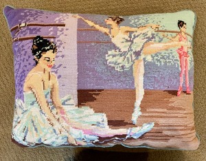 lot 91 image: Two Handcrafted Neat Needlepoint Pillows