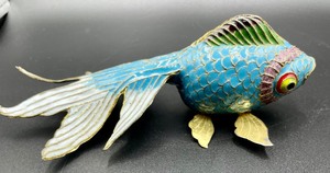 lot 86 image: Cloisonn Koi Fish Figurine