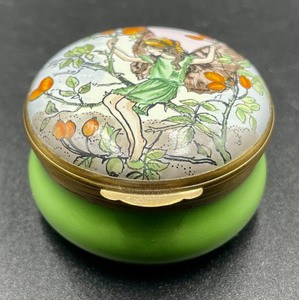 lot 261 image: Collectible Crummles & Company - Cicely Mary Barker Fairy Pill or Enamel Trinket Box