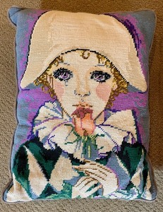 lot 273 image: Two Needlepoint Pillows