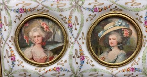 lot 263 image: Vintage Framed Miniature Portrait Art