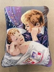 lot 141 image: Two Handcrafted Decorative Needlepoint Pillows