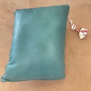 lot 289 image: Decorative Handcrafted Needlepoint Pillow with Tassel