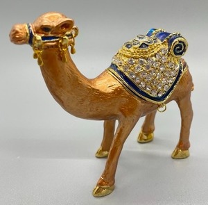 lot 275 image: Pair of Camel Bejeweled Trinket Boxes