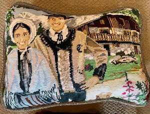lot 397 image: Two Lovely Needlepoint Pillows