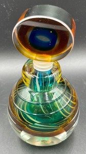 lot 400 image: Art Glass Perfume Bottle