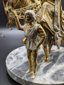 lot 6 image: Fantastic Brass and Marble Sculpture
