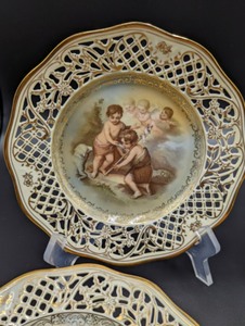 lot 13 image: Five Schumann Hand Enameled Dishes