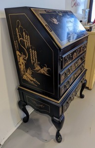 lot 19 image: Vintage Maddox Chinoiserie Secretary