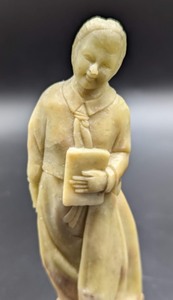 lot 21 image: Pair of Carved Soapstone Figurines
