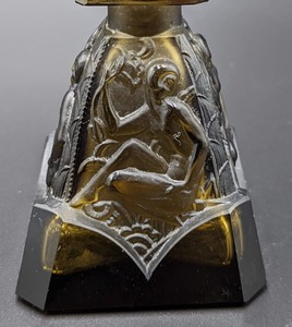 lot 157 image: Black Czech Art Deco Perfume Bottle