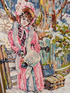 lot 174 image: Framed Needlepoint Tapestry