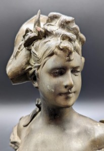 lot 181 image: Young Woman Bronze Bust