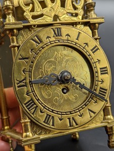 lot 372 image: Small Smiths Co. Brass Lantern Clock