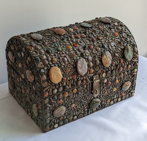 lot 377 image: Small Stone Encrusted Chest