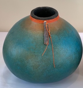 lot 20 image: Two Decorative Gourds