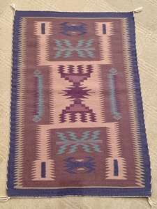 lot 72 image: Beautiful Navajo Storm Pattern Rug
