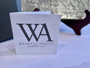 lot 211 image: Wendell August Decorative Embossed Snowflake Design Metal Plate