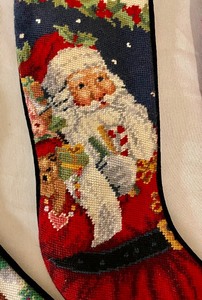 lot 294 image: 4 Cross Stitched Stockings