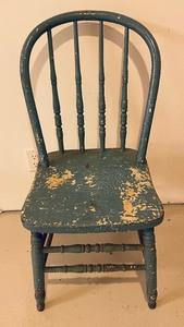 lot 259 image: Vintage Wooden Painted Chair