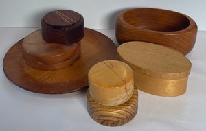 lot 160 image: Hand Crafted Wood Items