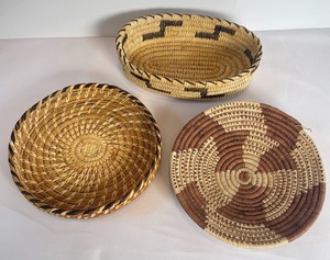 lot 159 image: Wonderful Hand Woven Native American Baskets