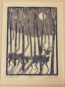 lot 331 image: Numbered Winter 1989 Framed Print