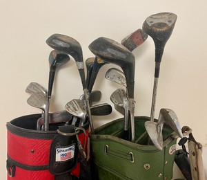 lot 326 image: Two Golf Bags with Various Clubs