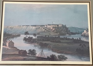 lot 332 image: Numbered Watercolor Print Named Fort Snelling 1844 by J.C. Wild