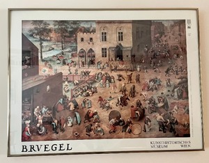 lot 432 image: Framed Print Childrens Games by Pieter Bruegel the Elder