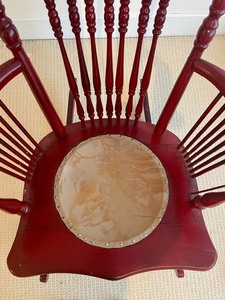 lot 437 image: Beautiful Vintage Red Rocking Chair