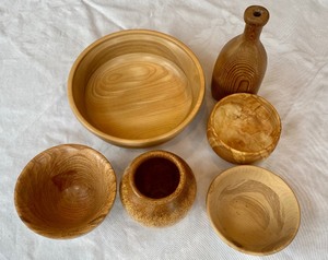 lot 93 image: Handcrafted Decorative Wood Items